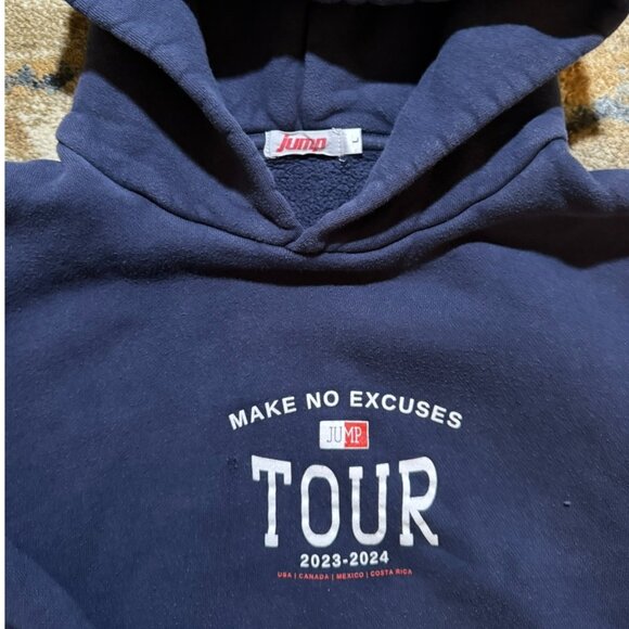 Jump “Make No Excuses” Tour Hoodie Navy Blue Size Large - Picture 2 of 3